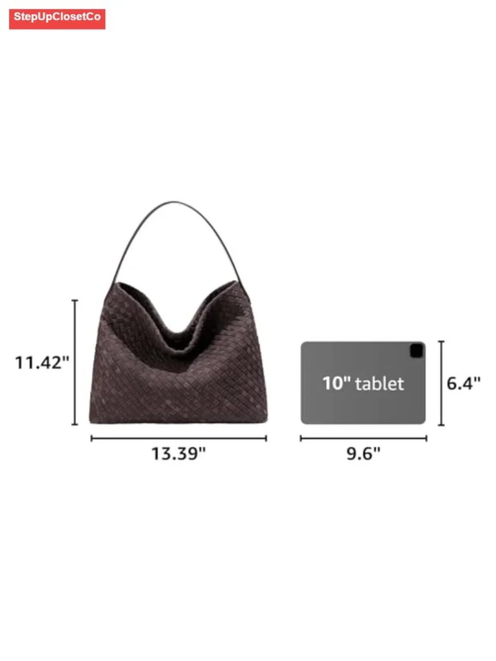 Slouchy Faux Suede Woven Hobo Bag Shoulder Satchel Tote for Women